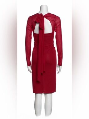 Vintage JOHN GALLIANO (Dior) Red Open Back Bow Dress Y2K Archive | Size US 4 - 6